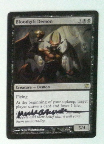 Bloodgift Demon: V1104: Signed/Autographed: Peter Mohrbacher: Black