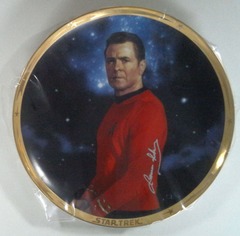 RJP149: AUTOGRAPHED: Star Trek: 25th Anniversary Commemorative Plate Collection: Scotty: The Hamilton Collection: 3297D