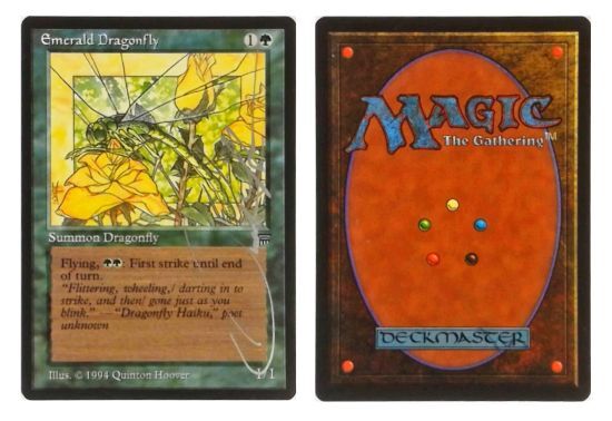 Emerald Dragonfly: V0294: Signed/Autographed: Quinton Hoover: Silver
