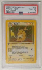 V0116: 1999 Raichu - 14/62 - Holo - Fossil - 1st - PSA: 8: NM-MT: 62553554