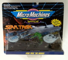 RJ0802: Star Trek: The Movies: Micro Machines: Space: 3Pack: Galoob: 65825: 1993: NIB