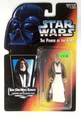 V0102: Star Wars The Power The Force: Ben (Obi-Wan) Kenobi w/ Lightsaber and Removable Cloak: 1995