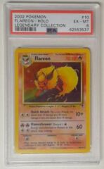 V0121: 2002 Flareon - 10/110 - Holo - Legendary Collection - PSA: 6: EX-MT: 62553537