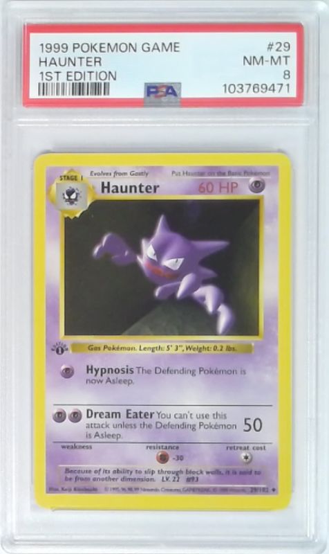 1x  V2029: 1999: Haunter: 29/102: 1ST Edition: Game: PSA: 8: NM-MT: 103769471 Gr - Picture 1 of 1