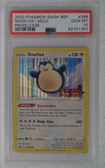 V0448: 2020: Snorlax: SWSH068: Prerelease: Holo Promo: PSA: 10: GEM MT: 62751393