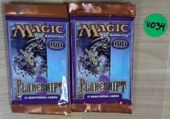 Lot of 2x EMPTY BOOSTER PACKS: Magic The Gathering: Planeshift: V0034