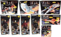 RJ0579: Star Trek Generations: Toy Collection (9 items): All MATCHING LOW NUMBER SERIAL NUMBER: 000009: Playmates: 1994: NIB