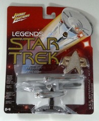 RJ0883:  Legends of Star Trek: U.S.S. Enterprise NCC-1701 w/ Battle Damage: White Lightning: Johnny Lightning: 2005