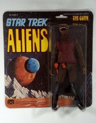 RJ0749: Star Trek: Aliens: The Gorn (Brown Card): Mego Corp: 51203/3: 1975