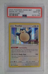 V0478: 2020: Snorlax: SWSH068: Prerelease: Holo Promo: PSA: 10: GEM MT: 62751390