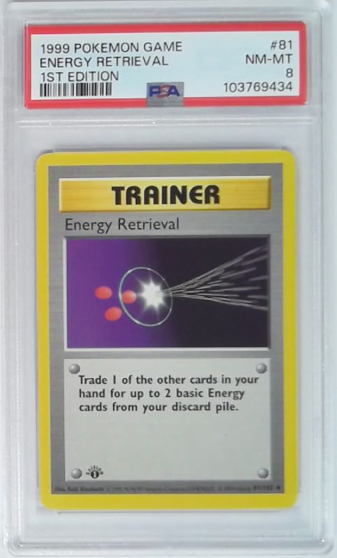 1x  V2014: 1999: Energy Retrieval: 81/102: 1ST Edition: Game: PSA: 8: NM-MT: 103 - Picture 1 of 1
