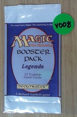 EMPTY BOOSTER PACK: Magic The Gathering: Legends: V008