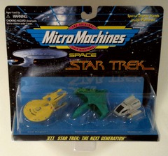 RJ0822: Star Trek: VII: The Next Generation: Micro Machines: Space: 3Pack: Galoob: 65825: 1995: NIB