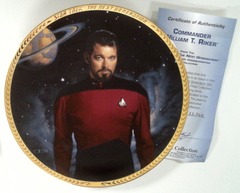 RJP077: Star Trek: The Next Generation 5th Anniversary Plate Collection: Commander William T. Riker: The Hamilton Collection: 3536K