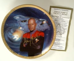 RJP038: AUTOGRAPHED: Star Trek: The Power of Command Plate Collection: Captain Sisko & The U.S.S. Defiant: The Hamilton Collection: 4795A