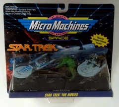 RJ0830: Star Trek: The Movies: Micro Machines: Space: 3Pack: Galoob: 65825: 1993: NIB