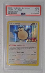 V0383: 2020: Snorlax: SWSH068: Prerelease: Holo Promo: PSA: 9: Mint: 62751298