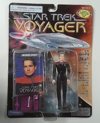 RJ6337: ERROR: Star Trek Voyager: Kathryn Janeway w/ Chakotay Card : Playmates: 6481: 1995