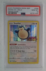 V0485: 2020: Snorlax: SWSH068: Prerelease: Holo Promo: PSA: 10: GEM MT: 62751400