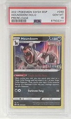 V0994: 2021: HOUNDOOM: SWSH090: PSA: Holo PRERELEASE: 10: GEM MT: 87502311