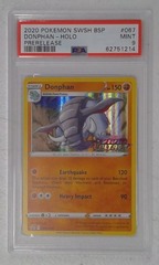 V0386: 2020: Donphan: SWSH067: Prerelease: Holo Promo: PSA: 9: Mint: 62751214