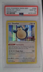 V0493: 2020: Snorlax: SWSH068: Prerelease: Holo Promo: PSA: 10: GEM MT: 62751405