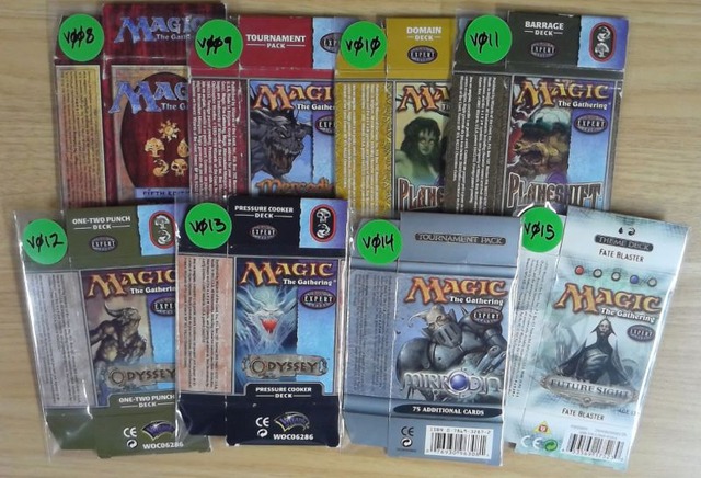 8x EMPTY MTG BOXES: V008 - V015