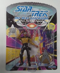 RJ6084: ERROR: Star Trek: The Next Generation: Lieutenant Commander Geordi LaForge w/ Picard Stand: Playmates: 6015: 1992