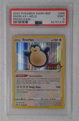 V0456: 2020: Snorlax: SWSH068: Prerelease: Holo Promo: PSA: 9: Mint: 62751376