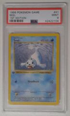 V0018: 1999 Seel -  Shadowless - 1st Edition - 41/102 - 1999 Pokemon Game: PSA Graded: 9: Mint: 42422104