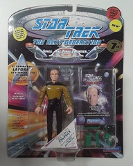 RJ6180: ERROR: Star Trek: The Next Generation: Lt. Barclay on LaForge Card: Playmates: 6033: 1994