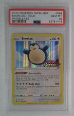 V0490: 2020: Snorlax: SWSH068: Prerelease: Holo Promo: PSA: 10: GEM MT: 62751419