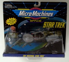 RJ0814: Star Trek: The Original: Micro Machines: Space: 3Pack: ERROR Wrong Ships: Galoob: 65825: 1994: NI