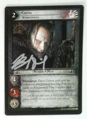 Grima Wormtongue: V1141: Signed/Autographed: Brad Dourif: Silver