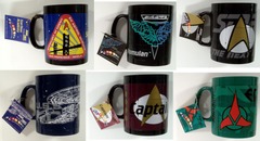 RJ0603: Lot of x6 Star Trek: Sliders: Puzzle Mugs: GiftStar: 1998