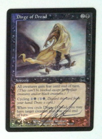 Dirge of Dread: V1117: Signed/Autographed: Heather Hudson: Black