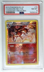 V0747: 2013: Charizard: Reverse Holo: 19/113: Legendary Treasures: PSA: 8: NM-MT: 76258144