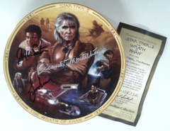 RJP114: AUTOGRAPHED: Star Trek: The Movies Plate Collection: Star Trek II: The Wrath of Khan: The Hamilton Collection: 4873E