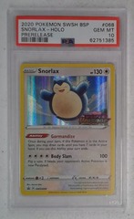 V0494: 2020: Snorlax: SWSH068: Prerelease: Holo Promo: PSA: 10: GEM MT: 62751385