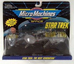 RJ0982: Star Trek: Space: The Next Generation: Micro Machines: 3Pack: ERROR: Collection 2 Ships on Collection 7 Card: Galoob: 65825: 1994: NIB