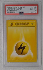 V0550: 1999: Lightning Energy: 100/102: 1st Edition: Common: PSA: 10: GEM MT: 62751272