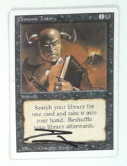 Demonic Tutor: V1289: Signed/Autographed: Douglas Schuler: Black