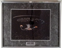 RJ0196: Star Trek: U.S.S. Enterprise NCC-1701-D: Framed: 11 x 14 Matted Chromium Print