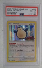 V0474: 2020: Snorlax: SWSH068: Prerelease: Holo Promo: PSA: 10: GEM MT: 62751425