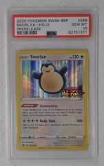 V0458: 2020: Snorlax: SWSH068: Prerelease: Holo Promo: PSA: 10: GEM MT: 62751371