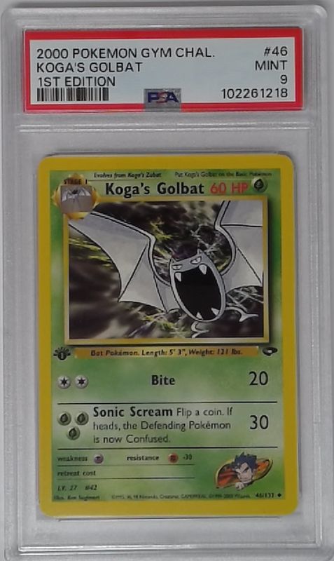 1x  V1631: 2000: Koga's Golbat: 46/132: 1ST Edition: Gym Challenge: PSA: 9: MINT - Picture 1 of 1