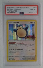 V0486: 2020: Snorlax: SWSH068: Prerelease: Holo Promo: PSA: 10: GEM MT: 62751412