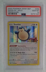 V0473: 2020: Snorlax: SWSH068: Prerelease: Holo Promo: PSA: 10: GEM MT: 62751420