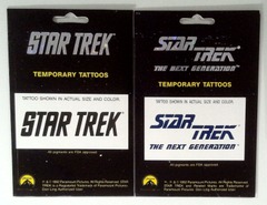 RJ0455: Star Trek: The Next Generation: Temporary Tattoos: Paramount: 1992: NIB