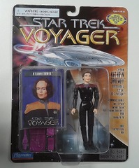 RJ6338: ERROR: Star Trek Voyager: Kathryn Janeway w/ B'Elanna Torres Card : Playmates: 6481: 1995